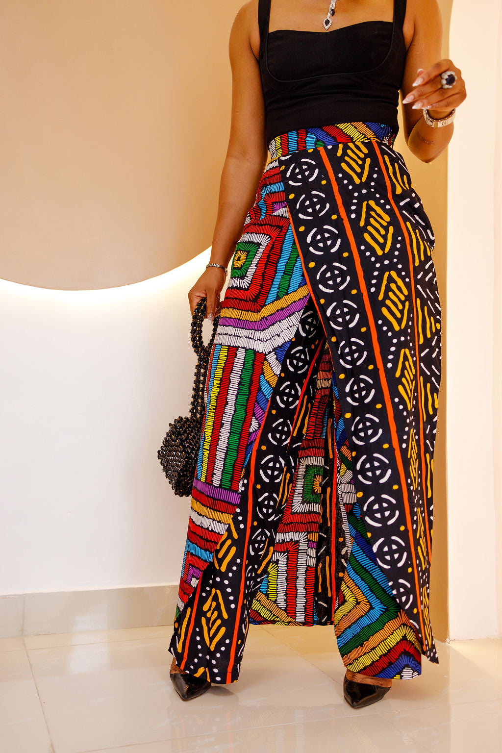 Ube Patchwork Pants Skirt
