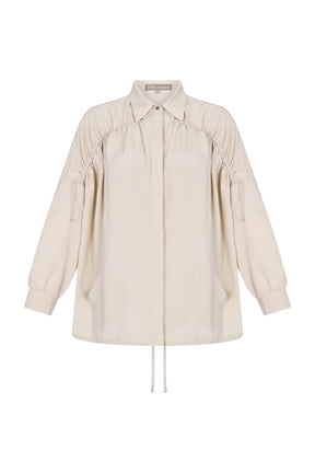 Ailani Linen Blend Jacket | Ecru