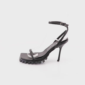 Sleek Black Strappy Heels Fresh