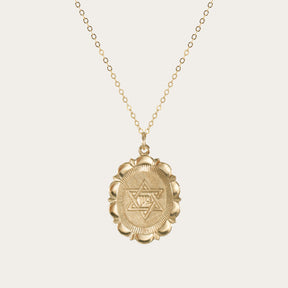 Star of David Jewish Gold Charm Necklace