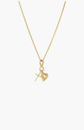 Faith, Hope, & Love Charm Pendant Necklace