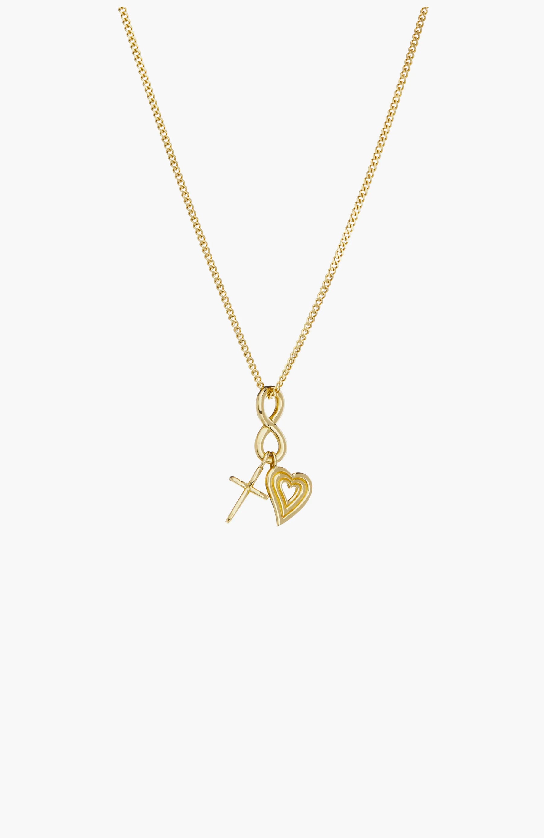 Faith, Hope, & Love Charm Pendant Necklace
