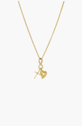 Faith, Hope, & Love Charm Pendant Necklace