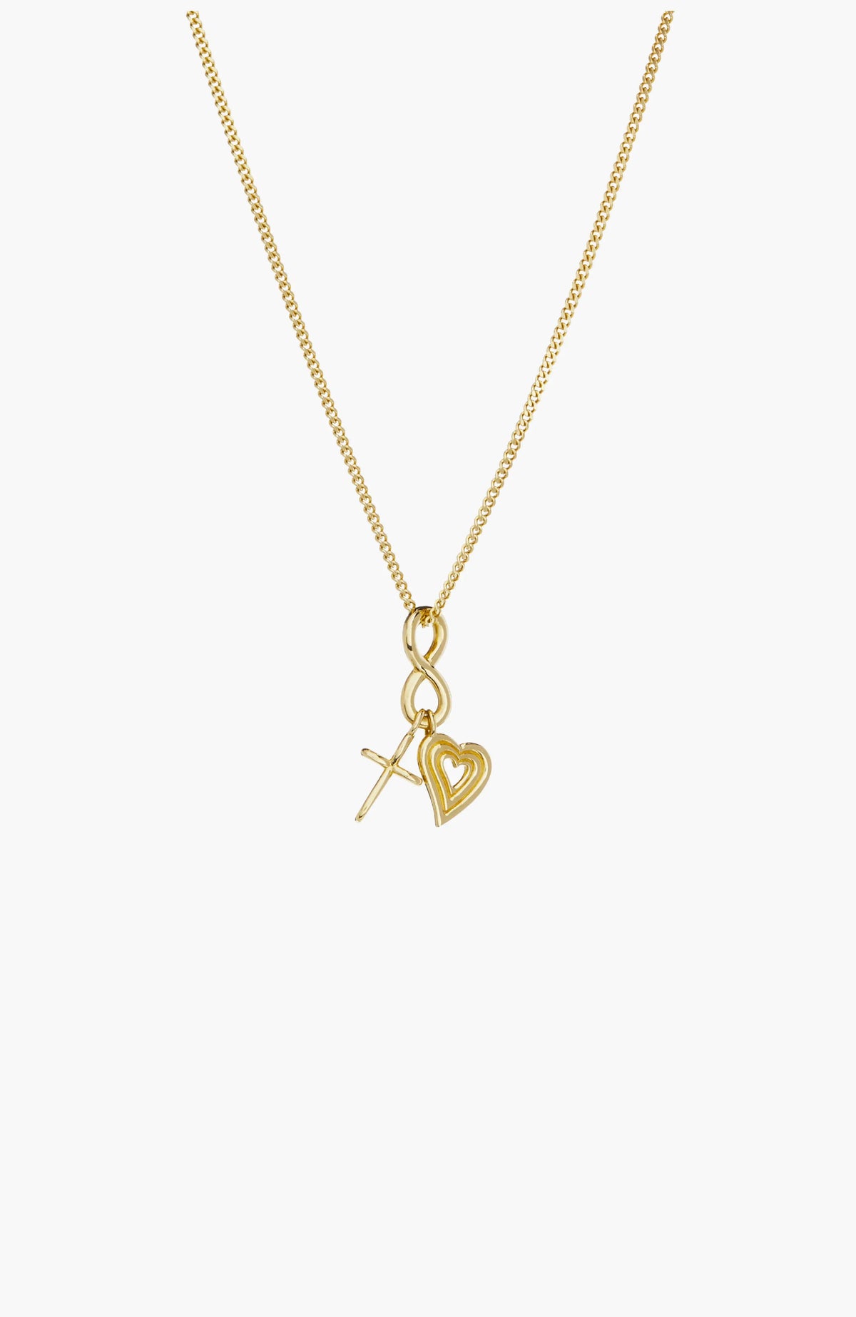 Faith, Hope, & Love Charm Pendant Necklace