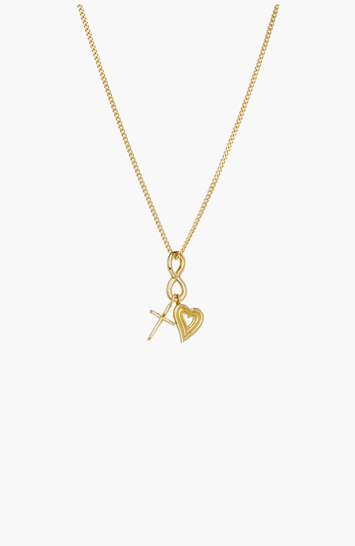 Faith, Hope, & Love Charm Pendant Necklace
