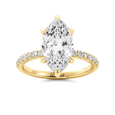Marquise Diamond Hidden Halo Engagement Ring