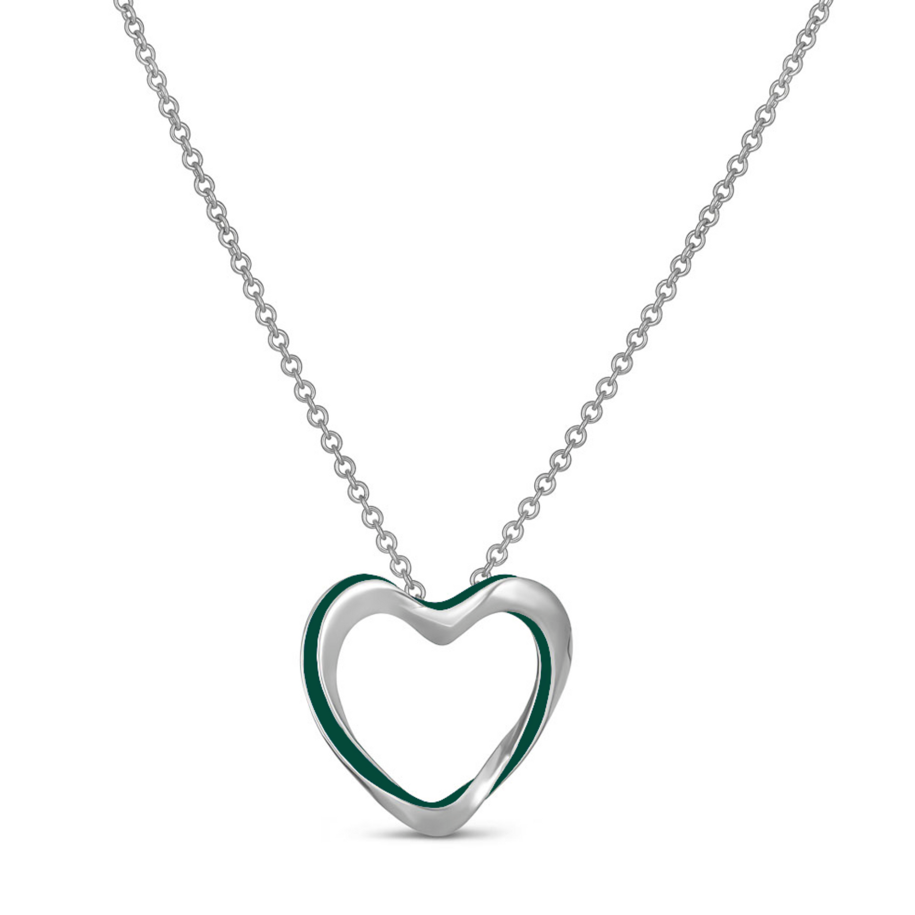 Lilo Color Heart Pendant - Silver