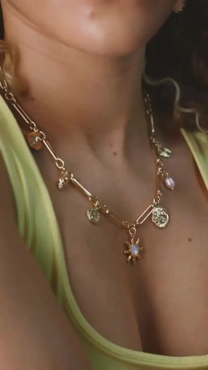 Beach Multi Charm Necklace