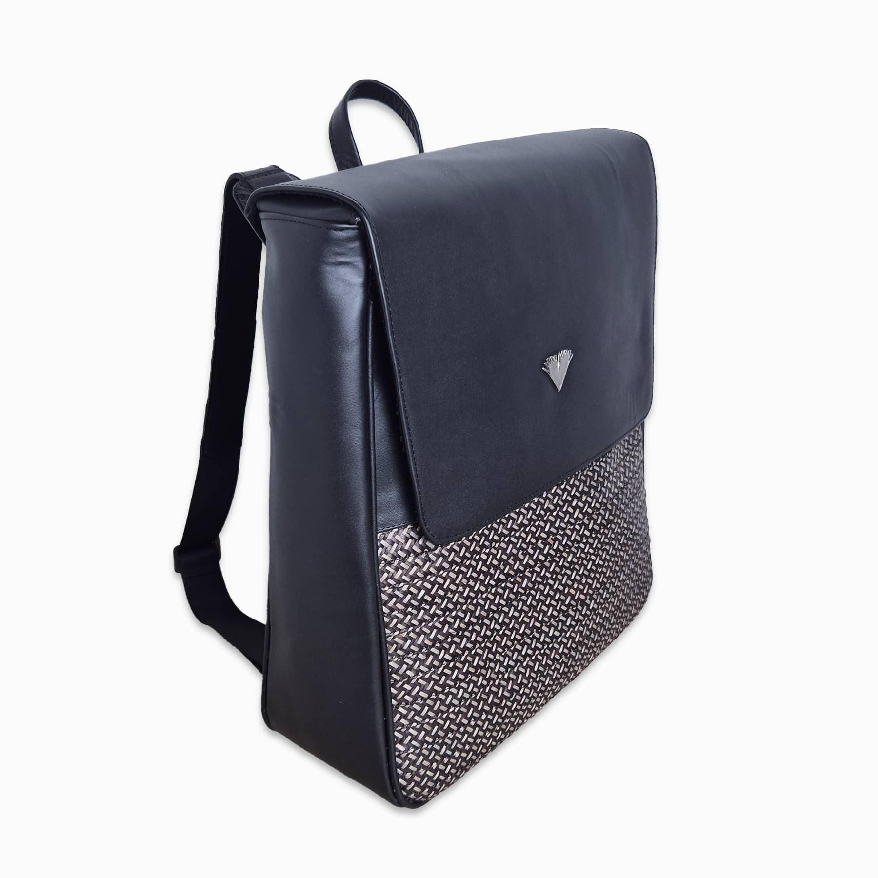 Black Leather Elite Laptop Backpack – Handmade Work Backpack with Pockets, Luxury Leather Bag