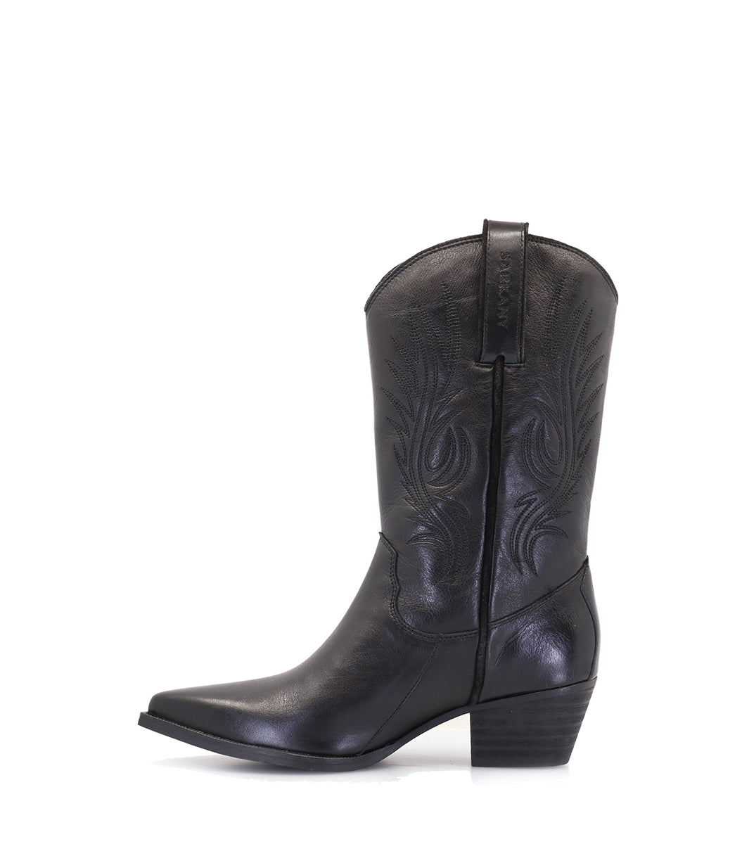 Texan Chic Black Western Boots Frant
