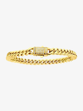 Miami Cuban Chain Bracelet 18Kt Gold IP