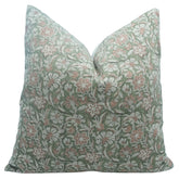 Jaldhara Handmade Floral Thick Linen Couch Pillow Cover