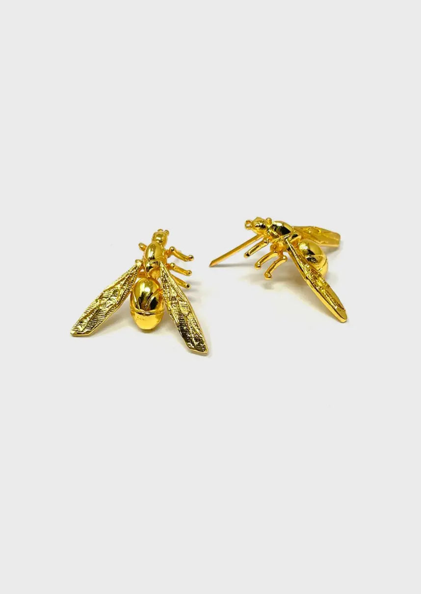 Aretes Topos Hormiga Dorada