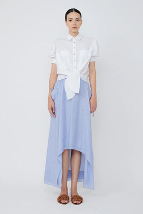Josie Tie-Waist Cotton Blouse