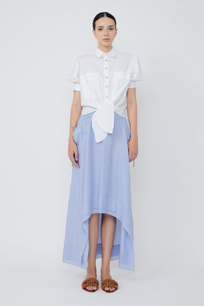 Josie Tie-Waist Cotton Blouse