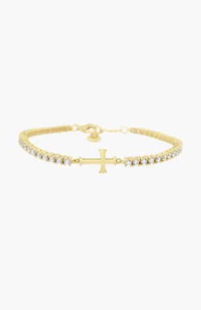 Luminous Cross Tennis Bracelet