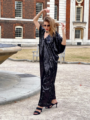 Wide Leg Sequin Palazzo Jumpsuit