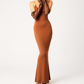 Collin Armless Mermaid Brown Dress