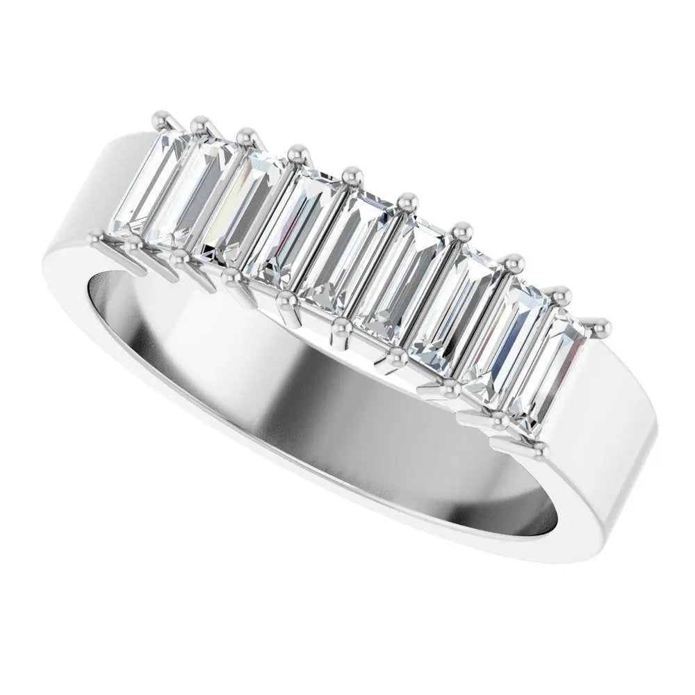 1/2 CT Lab-Grown Baguette Diamond Band in 14K Gold
