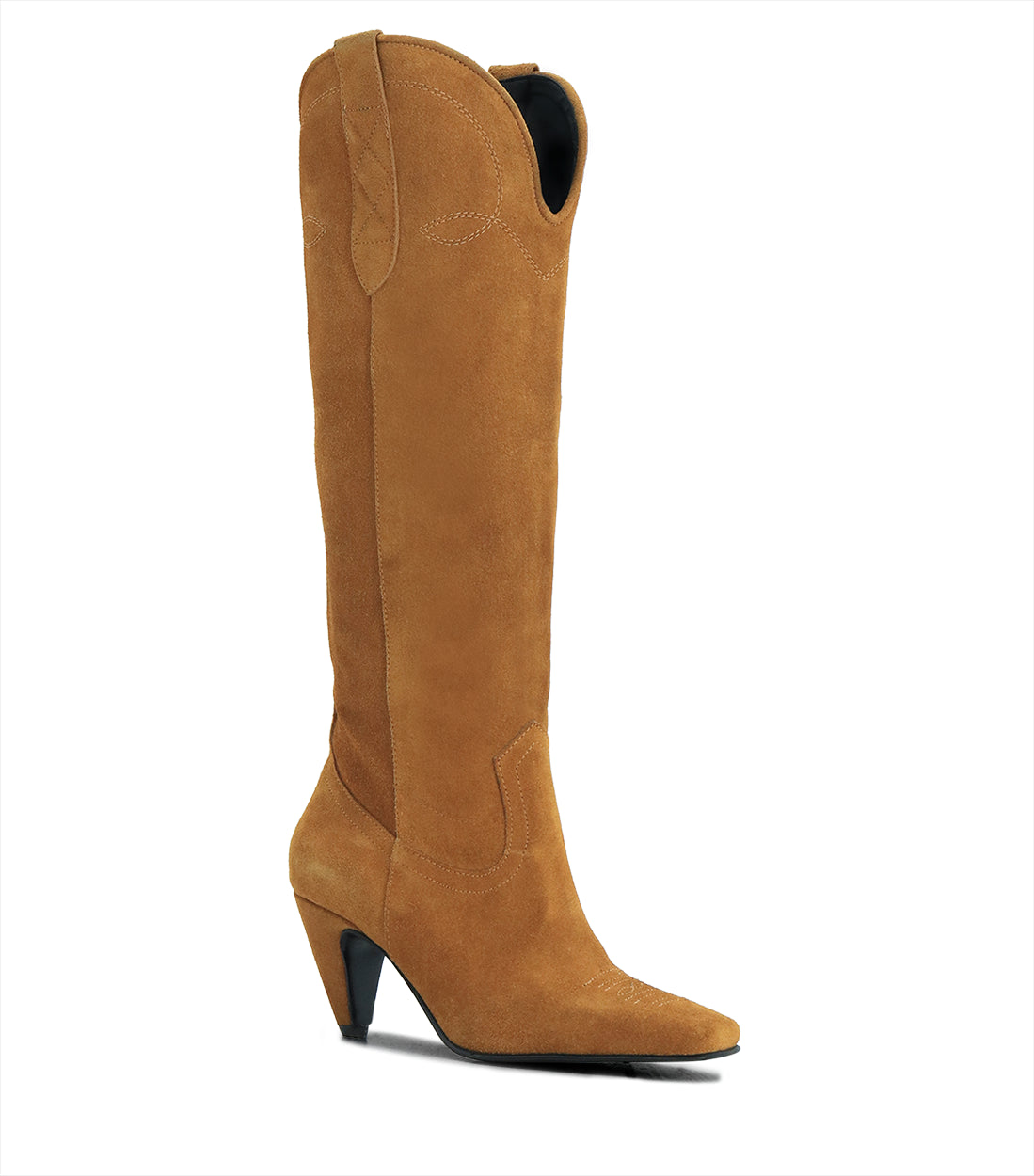 Suede Texan Tall Boots Rivet