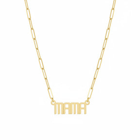 THE SIGNATURE MINI “MAMA” NAMEPLATE NECKLACE
