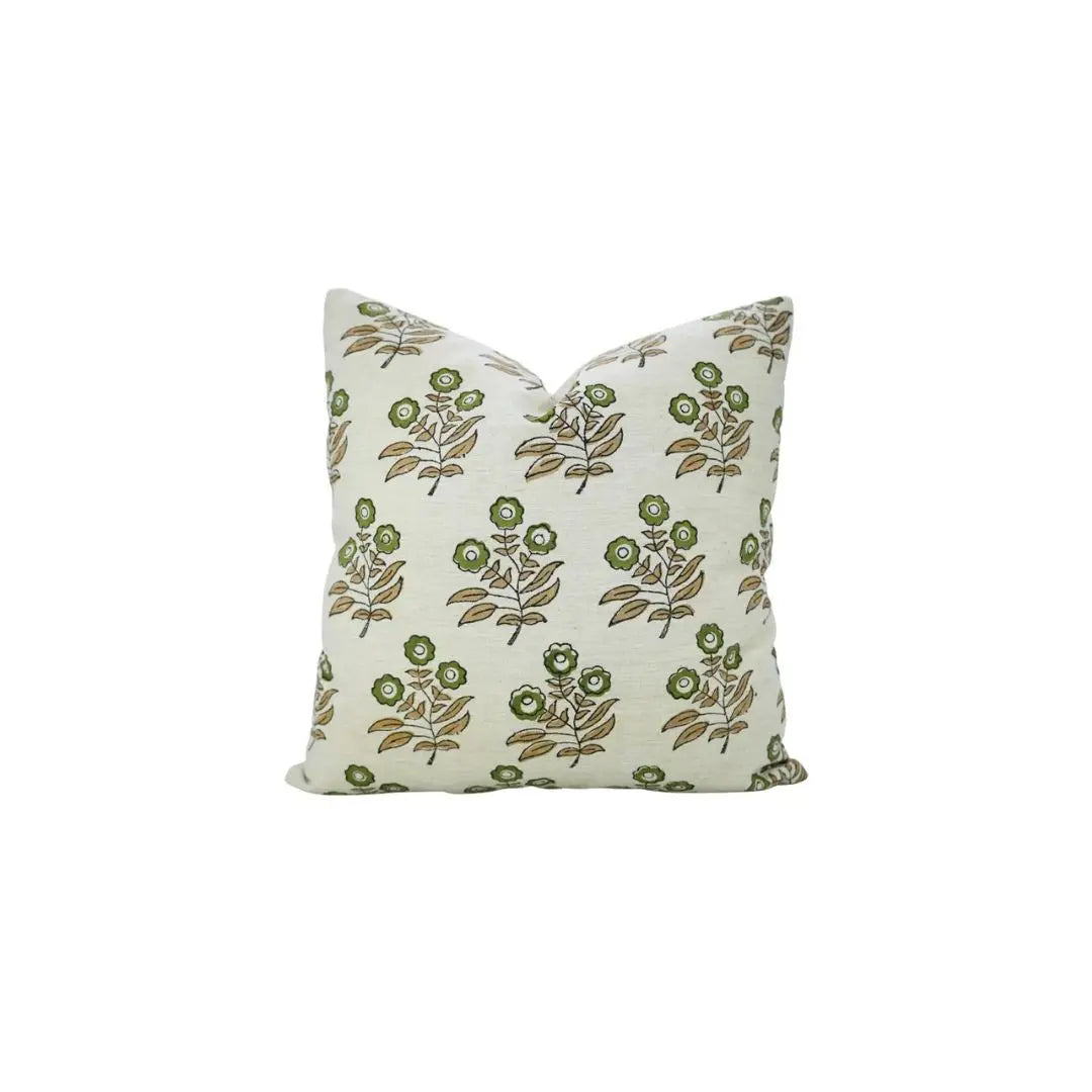 Home Decor Block Design Linen Blend Piillow Cover  - Neha