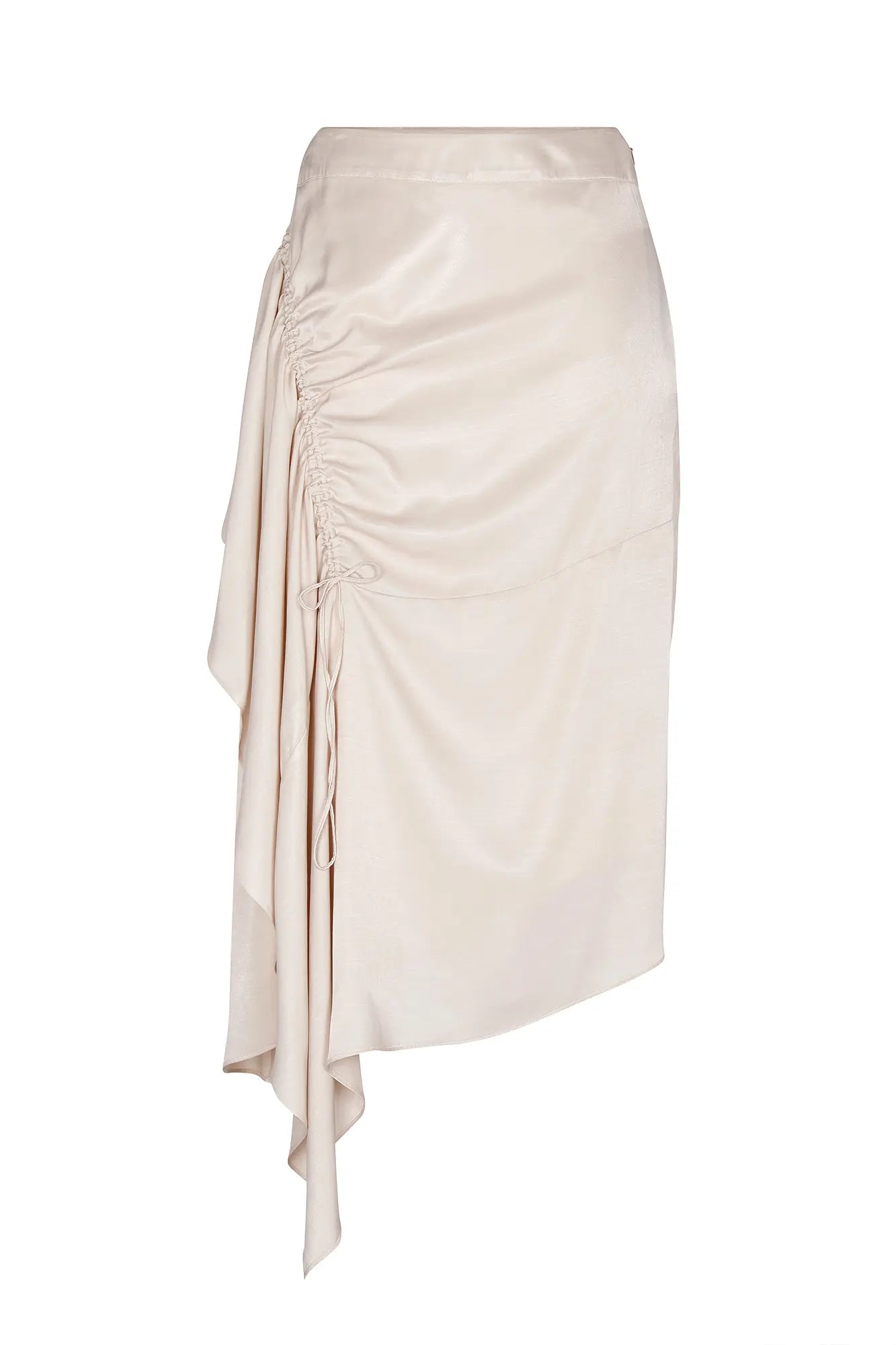 Olenka Asymmetric Ruched Skirt | Pristine