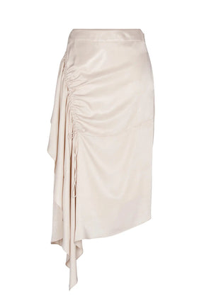 Olenka Asymmetric Ruched Skirt | Pristine