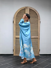 Azure Palm Print Caftan