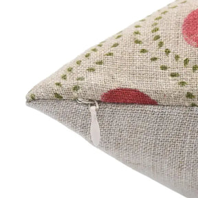 Floral Block Print Thick Linen Cushion Cover - Raaj Bhog