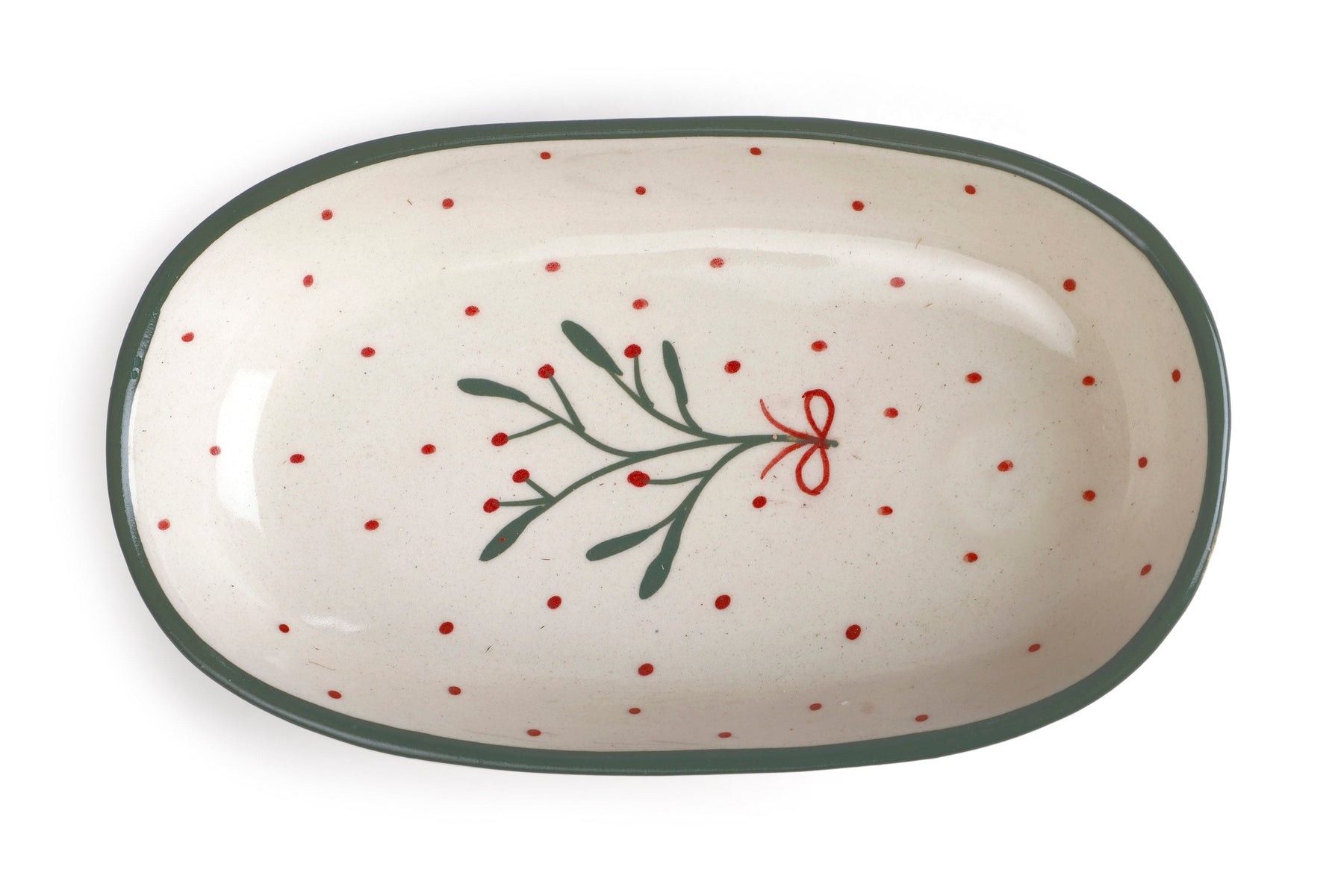 Handmade Ceramic Serving Bowl - Mist , 1.5 x 8 x 4 Inches - Set of 4