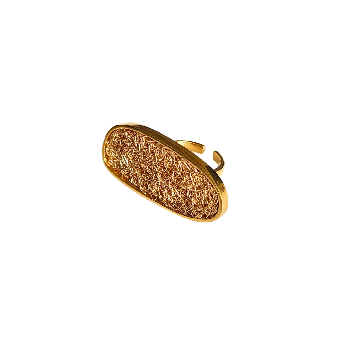 Element Gold Adjustable Ring