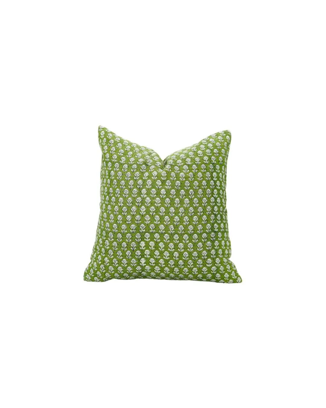 Floral Hand Made Unique Block Print Boho Pure Linen Pillow Cover- Tarangini