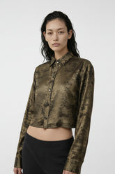 Burnt Gold Cropped Shirt