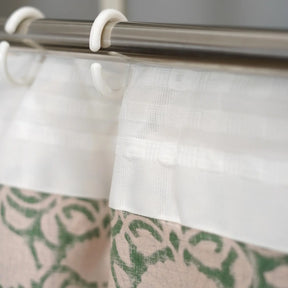 Indian  Block Print Viscose Colored Linen Curtain-ulta Kamal