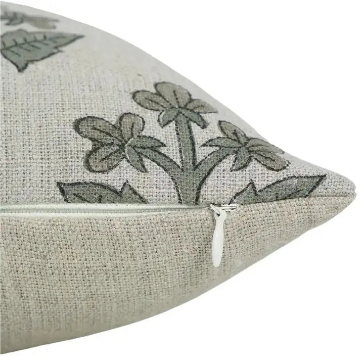 Traditional Block Print Boho Thick Linen Pillow Cover- Chahat