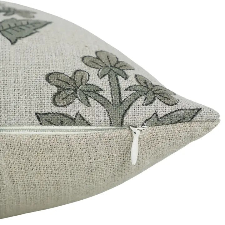 Traditional Block Print Boho Thick Linen Pillow Cover- Chahat