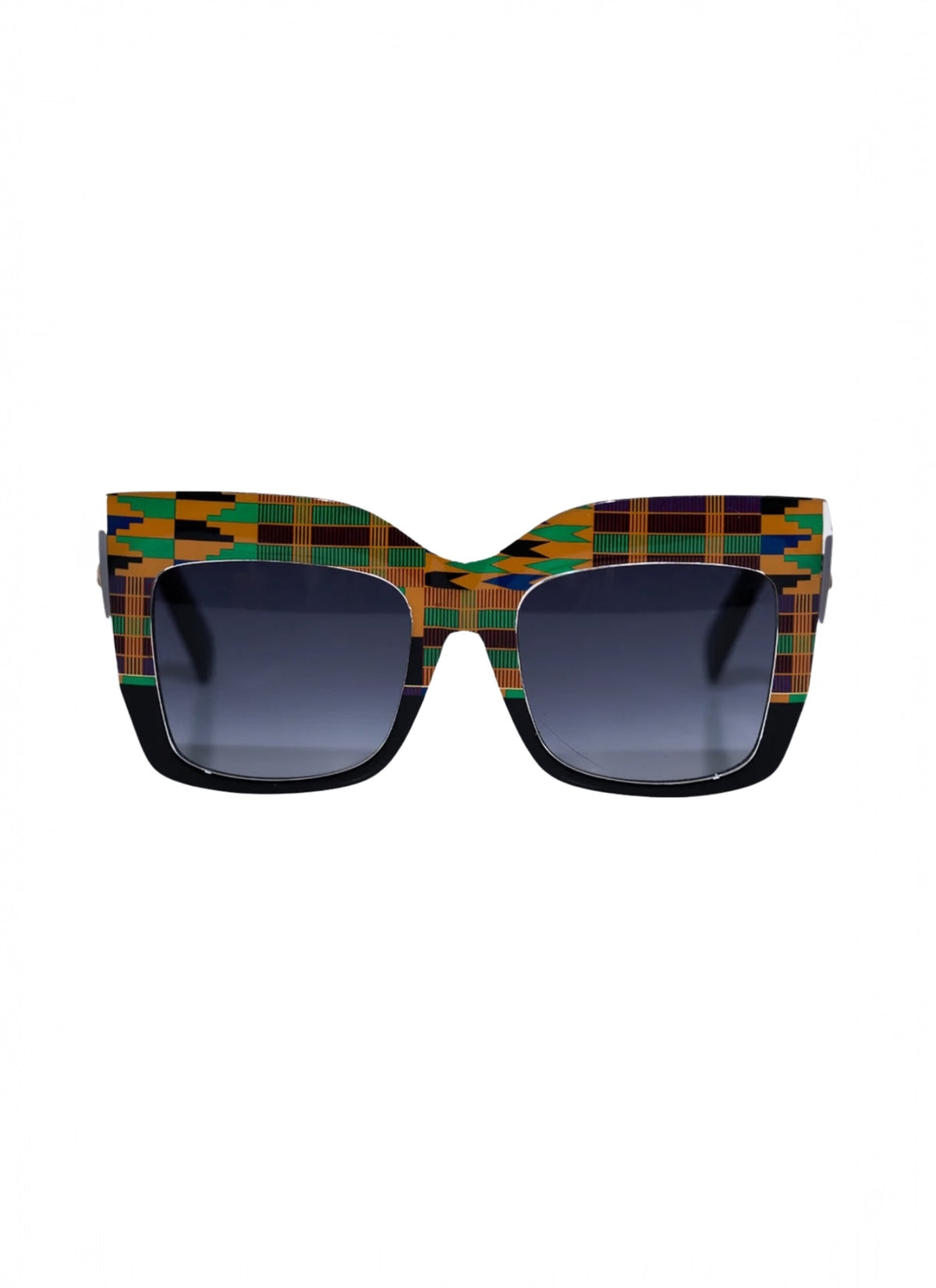 KB kente cat eye oversized 55mm sunglasses