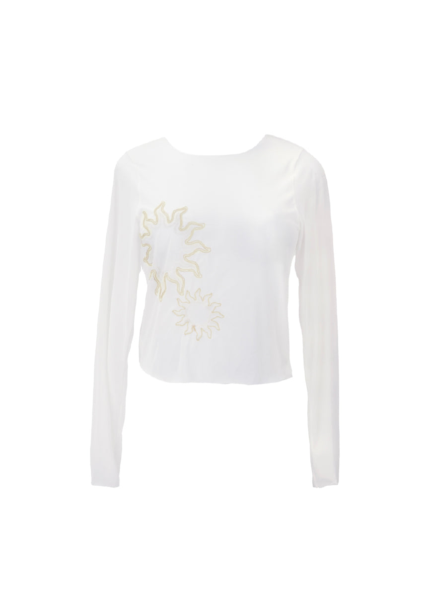 CRYSTAL SHORE CARLOTA MESH SWEATER 9536