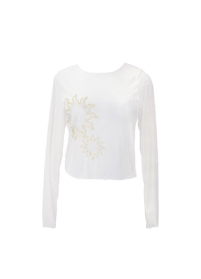 CRYSTAL SHORE CARLOTA MESH SWEATER 9536