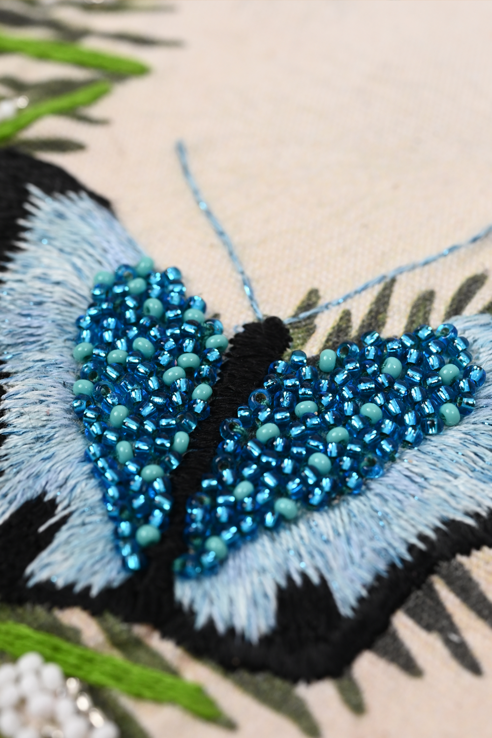 Artepara Winter Signature Hand-Embroidered Leather Clutch