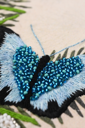 Artepara Winter Signature Hand-Embroidered Leather Clutch