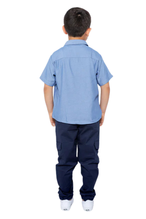 Mixed Up Clothing Boys Relaxed Fit Drawstring Cargo Jogger Pants Blue