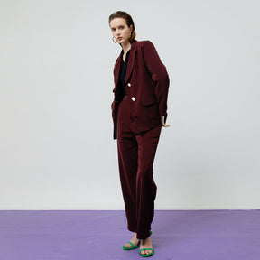 ZOE MAROON TAILORED PANTS