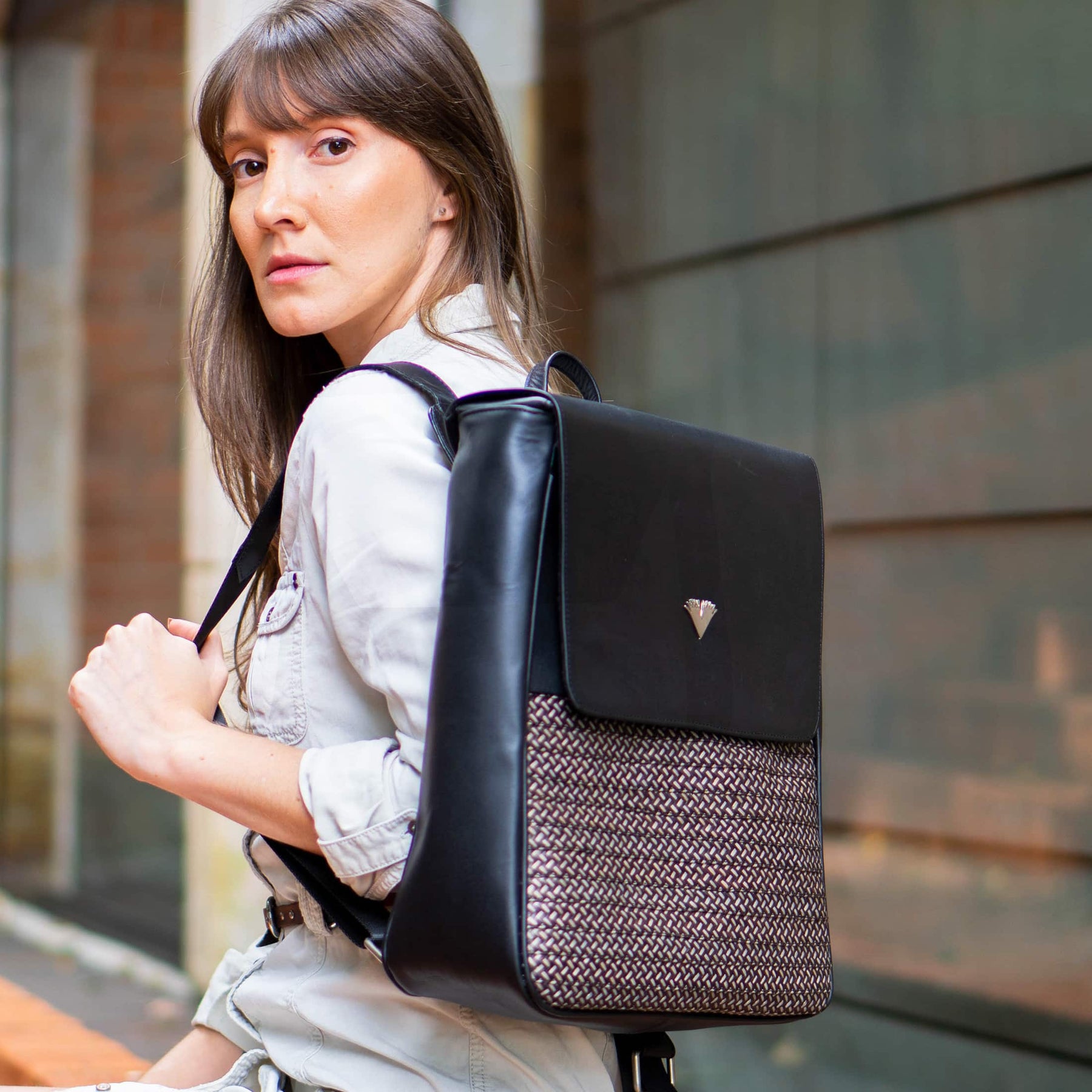 Black Leather Elite Laptop Backpack – Handmade Work Backpack with Pockets, Luxury Leather Bag
