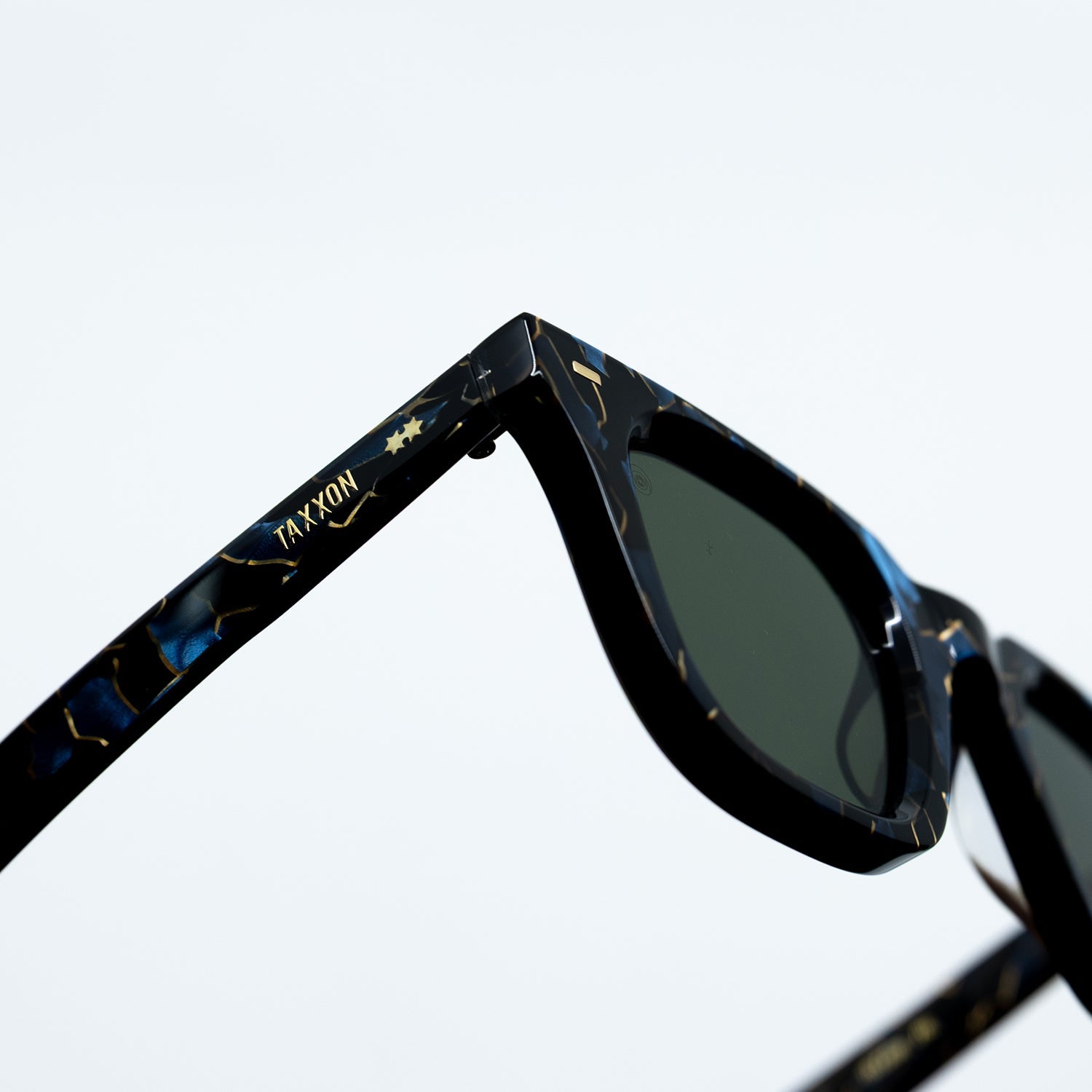 Zid Sunglasses with Azurite Frame & Green Lens