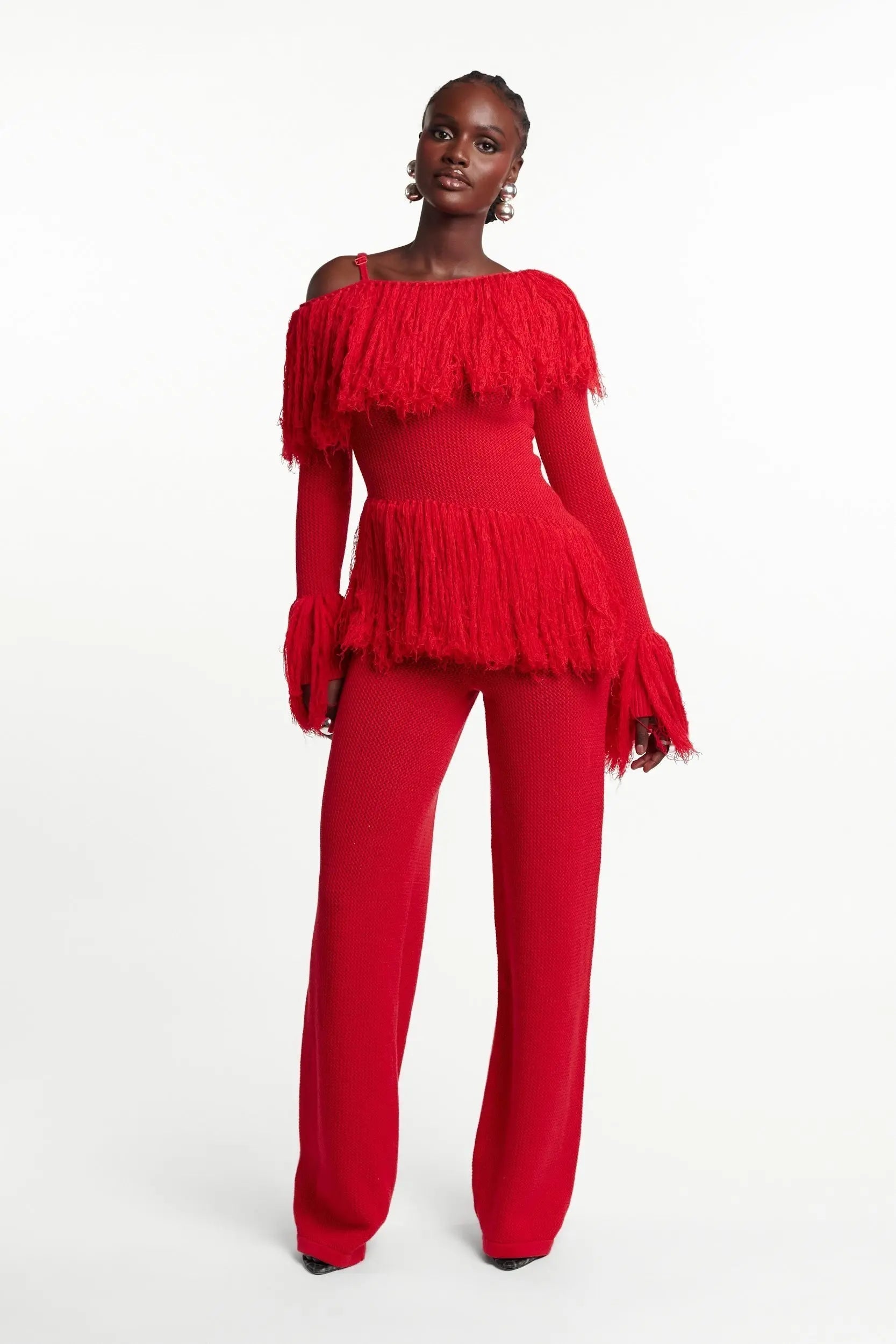 IGHO Sequin Fringe Pant Set