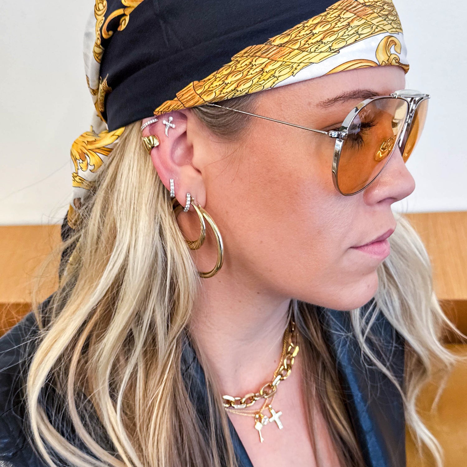 Pave Cross Pendant Necklace