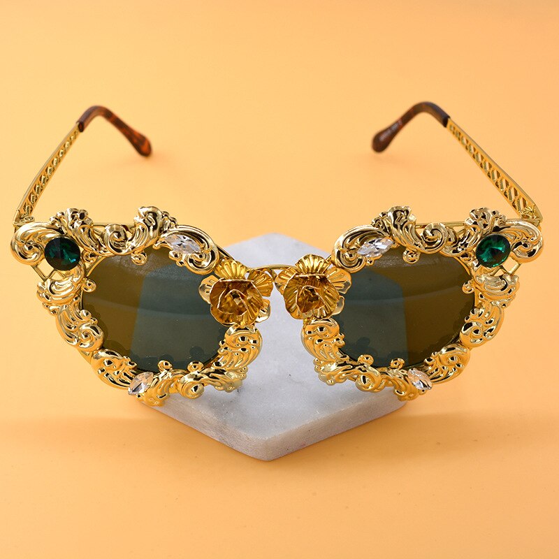 Cat Eye Sunglasses - Gold