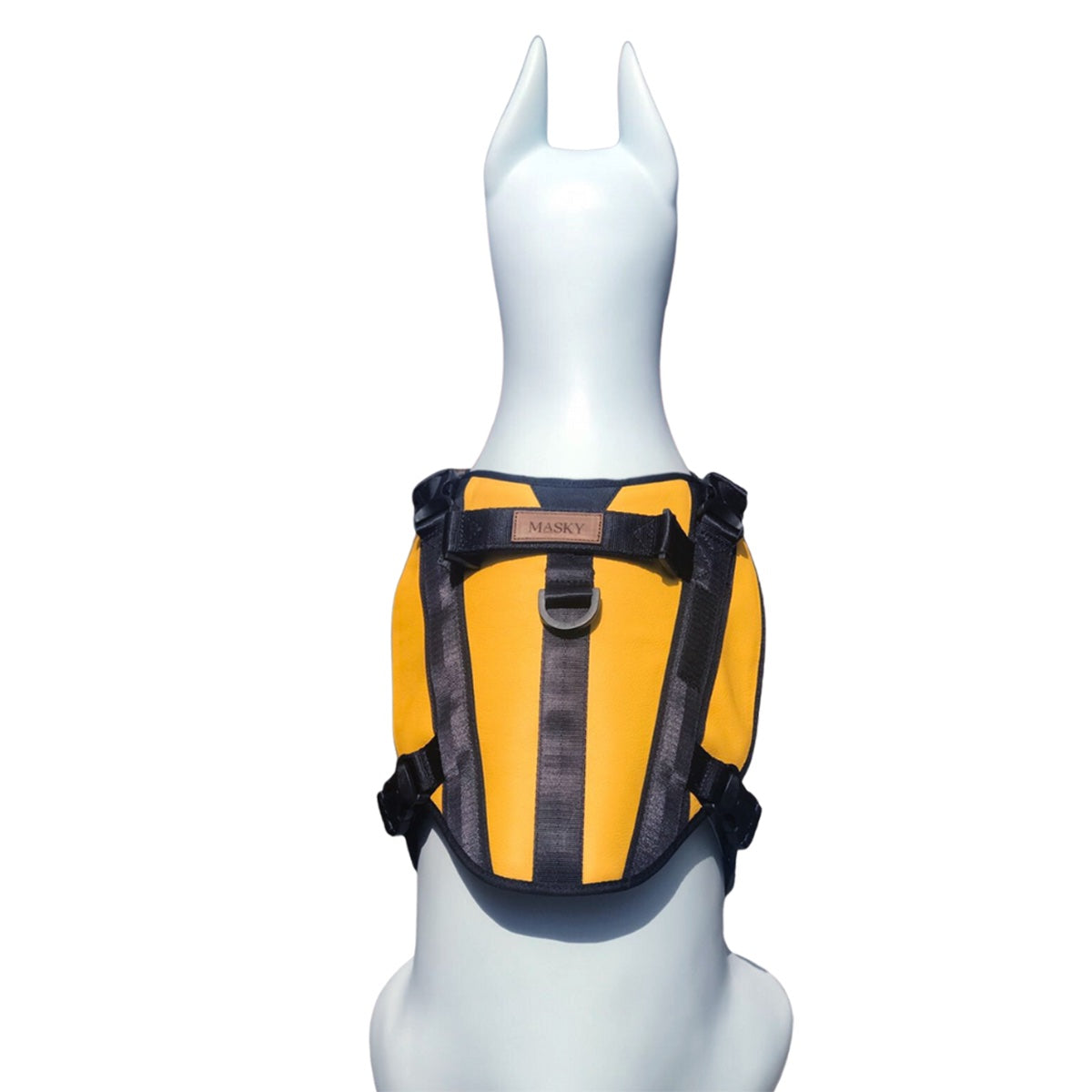 Donatello Luxe Leather Dog Harness • Yellow ~ Black